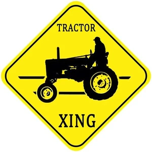 Neu Metall Blechschild Traktor Xing Vorsicht Kreuzung Schild Bauernhof Tier Geschenk für In... - Bild 1 von 1