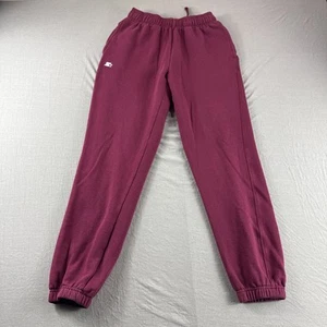 Starter Sweatpants Mens S Red Joggers Pants Drawstring Lounge Tapered Stretch - Picture 1 of 9