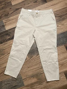 NWT Banana Republic Pants women’s size 12P Tan Slim Ankle Chino - Picture 1 of 8