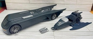 Batman The Animated Series Batmobile w/ Pursuit Jet 1993 Kenner Complete - C2 - Picture 1 of 16