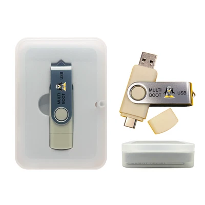 Linux 8-in-1 Bootable Multi-Boot OS Set USB Drive with Ubuntu, Fedora & Tails OS - Image 1 of 4