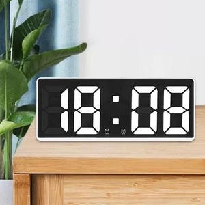 Alarm Clock with Snooze with 2 Alarms LED Display USB Charger Battery Powered - Picture 1 of 6