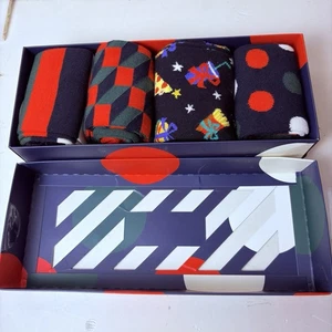 100% Exclusivo Happy Socks Set de Regalo Unisex Vacaciones Color Pavo - Imagen 1 de 6