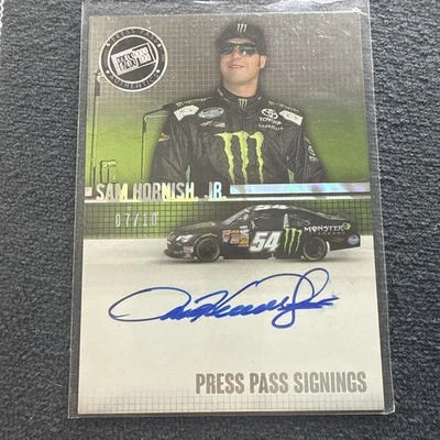 2015 Press Pass Authentics Signings Gold Sam Hornish Jr #PPS-SHJ Autograph - Image 1 of 2