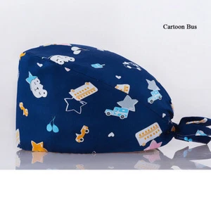 Doctor Nurse Cap Surgical Scrub Kitchen Cotton Hat with Sweatband Adjustable - Picture 1 of 9