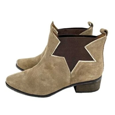 Botas KLUB NICO ZELHA Cuero Gamuza Taupe Estrella Chelsea Tobillo Talla 7 NUEVAS SH33 Foto 1 de 4