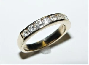 Alianza Oro 14K con Diamantes Naturales Oro Amarillo S-5 - Imagen 1 de 8