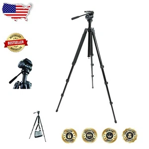 TrailSeeker Aluminum Tripod - Sturdy 8.8 lb Capacity with Fluid Pan Head - Picture 1 of 4