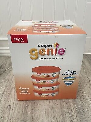 Playtex Diaper Genie Max Fresh Clean Laundry Scent Refills Bags Holds Up To 1080 • 47.54$