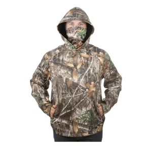 Realtree Men's Camo Tech Hunting Hoodie Scent Control w/Face Gaiter Medium 38-40 - Picture 1 of 9