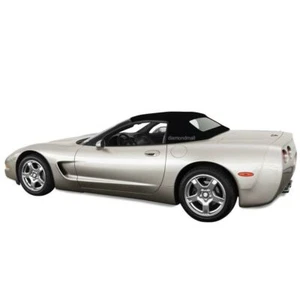 Fits Chevrolet Corvette C5 1998-04 Convertible Soft Top & Glass Window Blk Vinyl - Picture 1 of 1