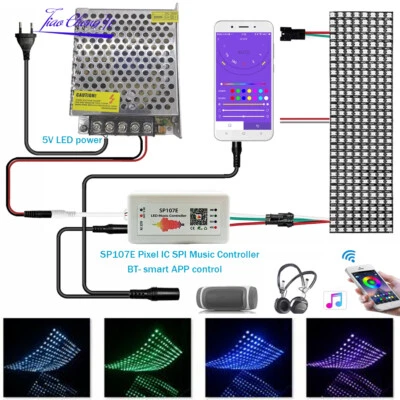 WS2812B Addressable RGB LED Panel 8x8 16x16 Pixels With SP107E Music Controller - Image 1 of 4