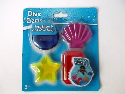 Swimming Pool Diving Toys Gems Diamond Design, 4 - Pack, Ages 4+ - Image 1 of 4