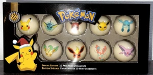 Pokemon Edizione Speciale Ufficiale 10 Pk Mini Nintendo Ornamenti Natalizi Pikachu - Foto 1 di 19