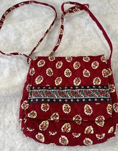 NWOT Vera Bradley Red Leaf Mini Crossbody Purse 7x7 - Picture 1 of 8