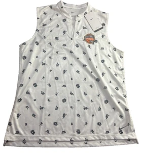 NIKE WOMEN DRI-FIT VICTORY PRINTED SLEEVELESS GOLF POLO Large Basketball HOF L - Picture 1 of 5