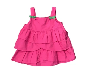 Gymboree Bright Tulip Shirt Pink Tiered Bow Tank Top Shirt Sz 7 NWT - Picture 1 of 2