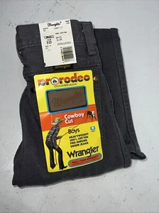 New Boys Grey Wrangler Pro Rodeo Cowboy Cut Denim Jeans. 10/23 B-29 - Picture 1 of 9