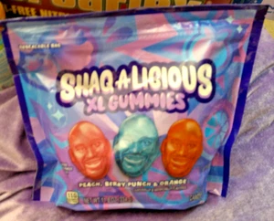 SHAQ-A-LICIOUS XL GUMMIES Original Flavor Chewy Candy Bag 11.8 oz FREE SHIPPING - Picture 1 of 1