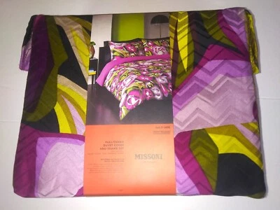 MISSONI x Target 'Large Floral' Full/Queen Duvet Cover & Shams Set Fuchsia *NWT* - Image 1 of 4
