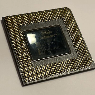 Intel Celeron Works Great Or You Can Use For SCRAP GOLD.. GREAT GOLD PINS CPU - Image 1 of 3