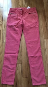 Crewcuts Girls Pants size 14 Coral Corduroy Toothpick Adjustable Waist - Picture 1 of 9