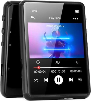 MP3 Player Bluetooth 5.3 Portable Voice Recorder 2.4" Touch Screen Capacity 64GB - Image 1 of 4