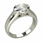 Men's Engagement Ring 14k White Gold 2.20ct Round Lab-created Solitaire Diamond