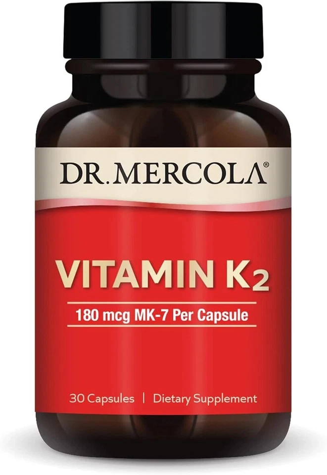 Dr Mercola Vitamina K2 180 mcg MK-7 30 Cápsulas, Exp 02/26 Foto 1 de 2