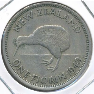 Nueva Zelanda 1949 Florín Jorge VI - muy fino - Imagen 1 de 3