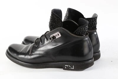 Botines de cuero de enfermería botines negros con cordones para mujer talla 37 Foto 1 de 4