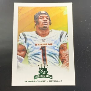 Ja'Marr Chase 2021 Panini Chronicles #GK-24 Gridiron Kings Green Bengals - Foto 1 di 2