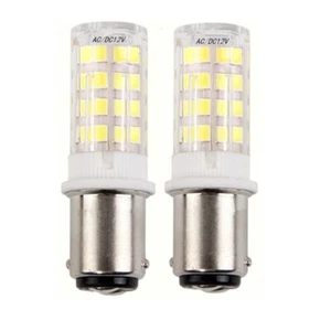 5w Ba15d Led Light Bulb 12v 24v Daylight White 6000k 35w Equivalent Double Conne - Picture 1 of 7