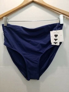 Liz Claiborne Swim Bottoms Color Navy Wear 3 Ways Full Elastic Briefs NWT $49 - Imagen 1 de 8