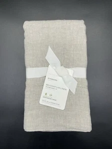 POTTERY BARN BELGIAN FLAX LINEN SET OF 2 STANDARD PILLOWCASES FLAX NEW WITH TAG - Picture 1 of 3
