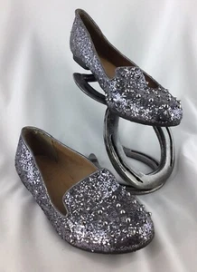 Candies Silver Glitter Shoes With Spikes Womens Size 7M 190929JEG/SA - Picture 1 of 9