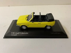VW Golf Cabriolet giallo 1/43 1:43 modello modellino auto minichamps - Foto 1 di 4