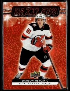 2023-24 Upper Deck Series 2 Hockey Dawson Mercer Orange Dazzler #DZ-72 Devils - Picture 1 of 2