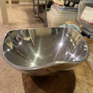 Nambe Tri-Corner Metal Aluminum Alloy Serving Bowl 528 11" - Picture 1 of 4