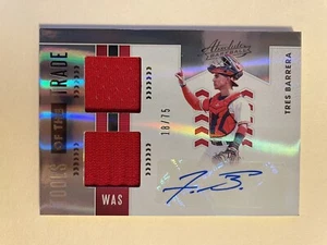 Tres Barrera 2020 Absolute TOTT Rookie Auto Dual Jersey Patch 18/75 Nationals - Picture 1 of 1