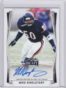 2022 Leaf Draft Red Box Base Auto SP Mike Singletary Bears /50 - Bild 1 von 2