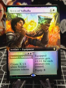 FOIL Horn of Valhalla 555 Extended Art Rare Foil Baldur's Gate Magic TCG NM - Picture 1 of 2
