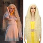 Synthetic Lace Front Wig 42 Inch Long Curly Wigs For Women Front Wig Blonde Full