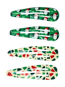 CHRISTMAS HAIR BARRETTES 4-PACK - Picture 1 of 12