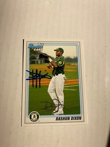 Oakland Athletics RASHUN DIXON Signed Card