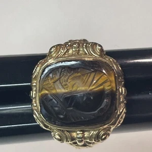 10k Yellow gold , Size 10 ring , 9.9 Grams - Vintage Ring - Picture 1 of 8