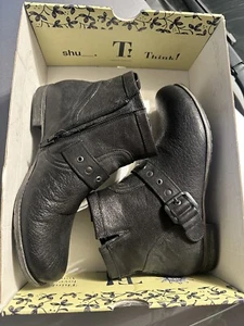 Think Denk Ankle Bootie Boot Black Leather  - Picture 1 of 10