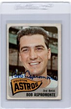 BOB ASPROMONTE 1965 TOPPS #175 HARD SIGNED AUTOGRAPH HOUSTON ASTROS *11371