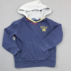 Polo Ralph Lauren Hoodie Boys Youth 7 Kangaroo Embroidered Spellout Pullover - Picture 1 of 12