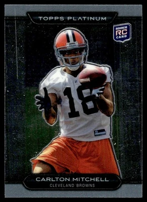 2010 Topps Platinum Rookie Refractors Carlton Mitchell Cleveland Browns #61 - Image 1 of 2